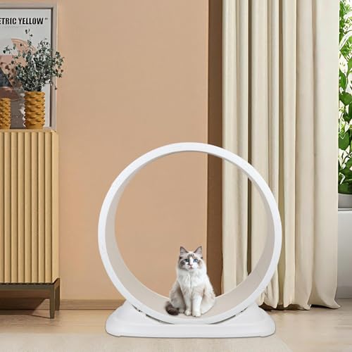 Laufrad für Katzen, 80 cm, Laufmatte für Katzen, Kratzkissen, Sicherheitsrollmatte, Kätzchen, zum Laufen, Gehen, Training (weiß) von Supfine