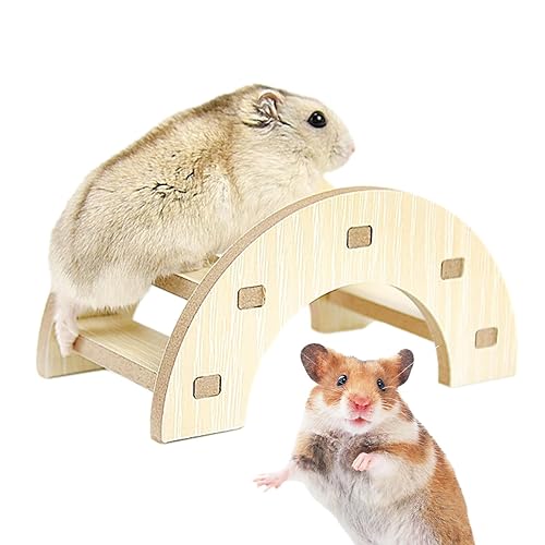 Brücke für Hamsterkäfig - Kleintier-Holzkäfig-Habitat-Brückenspielzeug,Lustiges, praktisches und sicheres Tierbrückenspielzeug für Hamster, Streifenhörnchen, Schweine Suphyee von Suphyee