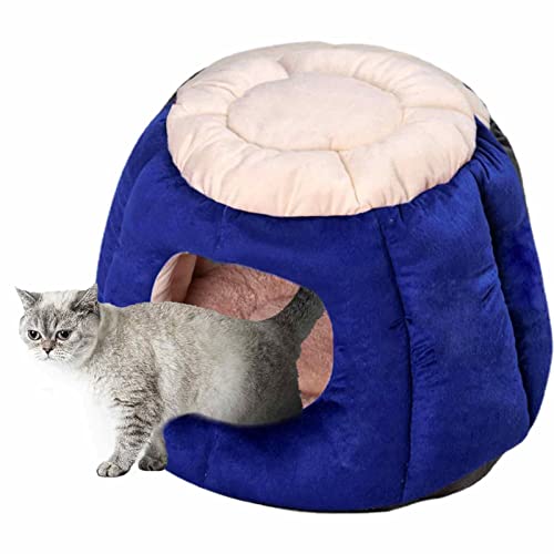 Katzenhausbett,Warmes Schlafkäfignest für den Innenbereich | Halbgeschlossene Struktur zum Schlafen von Haustieren für Katzen, Hunde und andere Kleintiere Suphyee von Suphyee