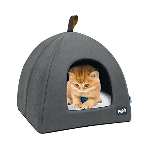 Katzenzelt Bett,Hundezeltbett mit Matte - Katzenbett für Hauskatzen, Katzenhausmöbel für Haustier-Kätzchen-Zelthöhle, schaffen EIN Gefühl von Komfort, niedliche Hundebetten für mittelgroße Suphyee von Suphyee