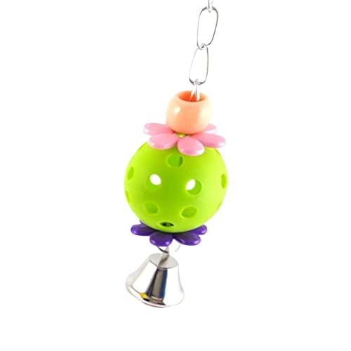 Vogelspielzeugball mit Glocke im Inneren - String Parrot Swing Bell Ball Birds Toy | Interaktives hängendes Zubehör für Nymphensittichkäfige, Vogelball für kleine, mittelgroße Vögel Suphyee von Suphyee