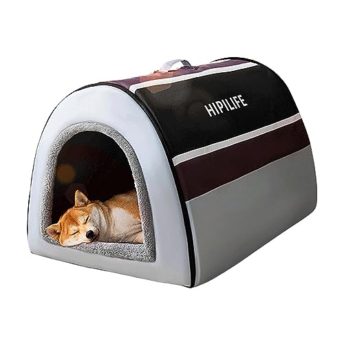 Waterproof Dog Cave | Winter Dogs Warm House,Durable Non-Slip Detachable Dog House,Super Soft Pet Winter Supplies with Fluffy Mat for Cats,Kitten,Puppy von Suphyee