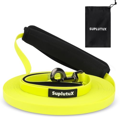 SuplutuX Schleppleine 15M für Hunde, Schleppleine mit Griffpolster, Wasserdicht Trainingsleine für Große bis Kleine Hunde, Robuste Hundeleine SuplutuX Schleppleine 15M für Hunde, Schleppleine mit Griffpolster, Wasserdicht Trainingsleine für Große bis Kleine Hunde, Robuste Hundeleine von SuplutuX