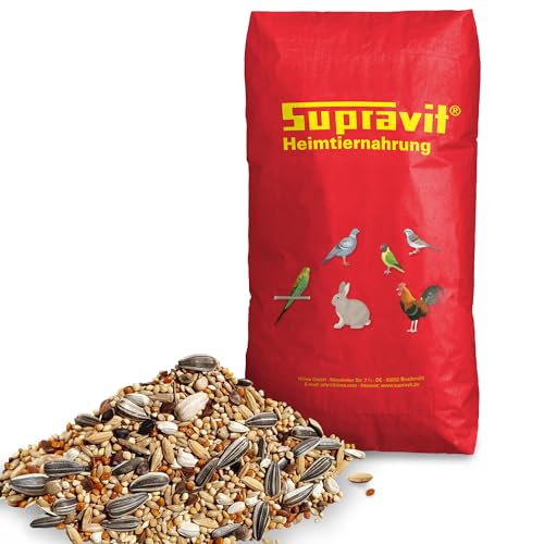Supravit Großsittichfutter 25 kg - Körnermischung für Großsittiche - Großsittich Vogelfutter mit Sonnenblumenkerne - Körnerfutter für Sittiche - enthält wichtige Nährstoffe & Mineralien Supravit Großsittichfutter 25 kg - Körnermischung für Großsittiche - Großsittich Vogelfutter mit Sonnenblumenkerne - Körnerfutter für Sittiche - enthält wichtige Nährstoffe & Mineralien von Supravit