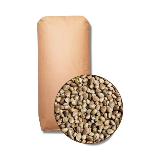 Supravit Hanf 25kg - Hanfsamen Vogelfutter & Wildvogelfutter - energiereiche Ergänzung zum Körnerfutter für Vögel - enthält wichtige Omega-3-Fettsäuren von Supravit
