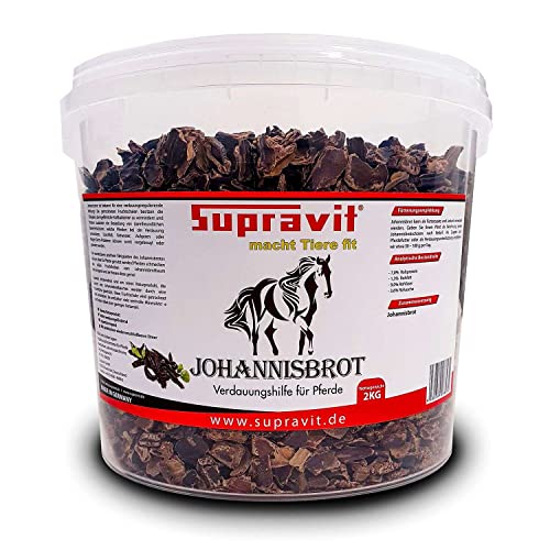 Supravit Johannisbrot 2 kg - Verdauungshilfe für Pferde bei Durchfall & Darmproblemen - Pferdefutter als Ergänzung & Leckerli von Supravit