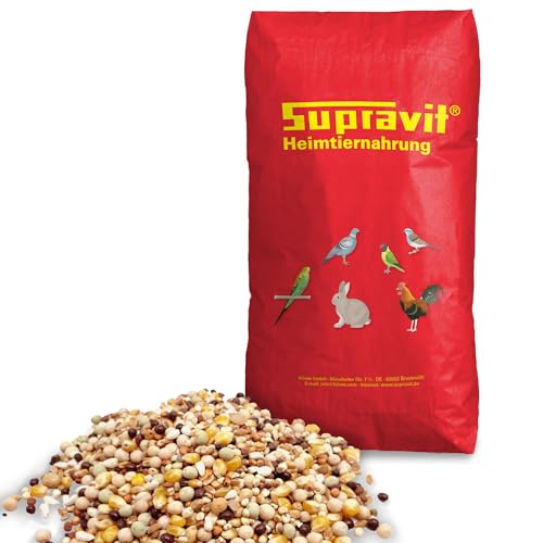 Supravit JUNG & ZUCHT | Taubenfutter 25kg für Zucht Tauben und Jungvögel | Tauben Futter mit klein körnigen Perl-Mais | Ideale Körnermischung zur Zucht für alle Rassen von Supravit