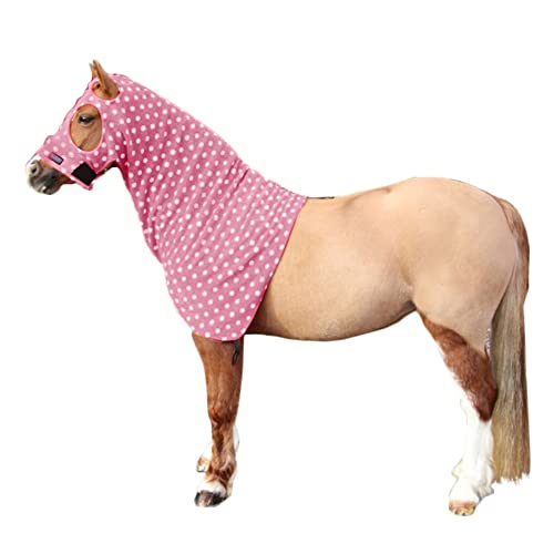 Supreme Products - Dotty Fleece Pferde-Kapuze (17,2 Hands (175cm)) (Pink) von Supreme Products