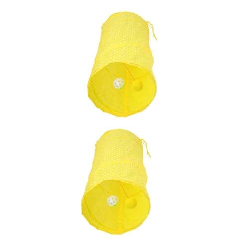 Supvox 2 Stücke Katze Tunnel Katze Rohr Spielzeug Selbst-einstellbare Haustier Spielzeug Einfache Lagerung Gelb Supvox 2 Stücke Katze Tunnel Katze Rohr Spielzeug Selbst-einstellbare Haustier Spielzeug Einfache Lagerung Gelb von Supvox