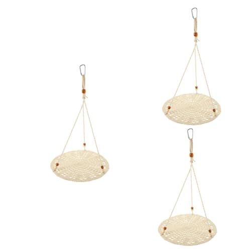 3St Sommer Hängematte Hamsterspielzeug Leopardgecko Schlangenhängematte meerschweinchen schaukelbett kreative Reptilienhängematte Bartagame Hängematte Rattenzeug Baumwollseil Weiß Supvox 3St Sommer Hängematte Hamsterspielzeug Leopardgecko Schlangenhängematte meerschweinchen schaukelbett kreative Reptilienhängematte Bartagame Hängematte Rattenzeug Baumwollseil Weiß Supvox von Supvox