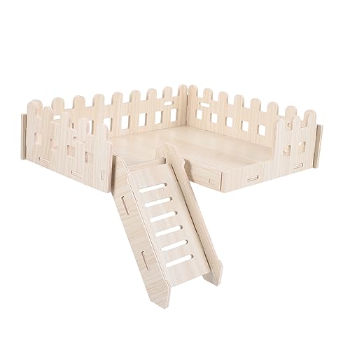 SUPVOX 1 Satz Massivholz -Plattformsprung Spielplatz Hamster Klettern Leiter für Stand Angebot Hamsterkäfigen Käfiglandschaftsdekore Igel Spielbrett hölzern von Supvox