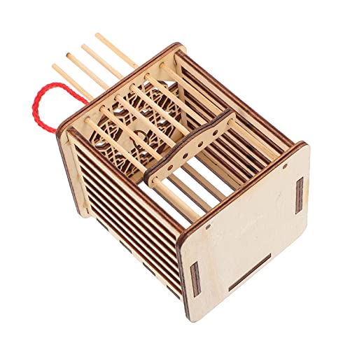 Supvox Heuschrecken Käfig für Outdoor Insektenfänger Tragbarer Transportkäfig aus Holz mit Atmungsaktiver Struktur für Kinder und Haustiere von Supvox