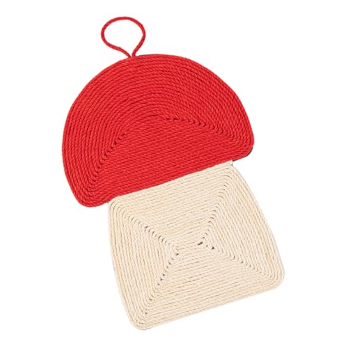 SUPVOX 1 Stück Katzenspielzeug Sisal Kratzbrett Pilzform Hängende Kratzmatte für Katzen Atmungsaktiv Bequem und Langlebig für Kratztraining und Spielspaß Fördert das Wohlbefinden Ihrer von Supvox