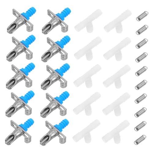 SUPVOX 10 Sätze Teiliges Metall Kaninchen Tränke Nippelspender Automatisch Wasserspender Kaninchenzubehör Installieren für Kaninchenkäfige Glatte Kanten Verletzungsrisiko von Supvox