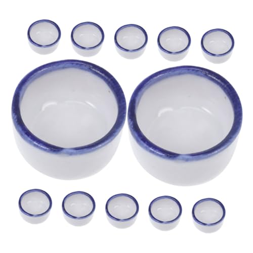 SUPVOX 12 Stück Mini Keramik Wasserschalen für Spinnen und Kleine Reptilien Platzsparend zu Reinigen Transparente Futterschalen für Taranteln und Skorpione von Supvox