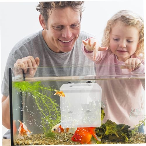 SUPVOX 2 Stück Aquarium Zuchtbox mit Netz Transparente Fischbrutbox für Garnelen und Jungfische Schwimmende Inkubationsbox mit Isolationsfach Fördert Wasserzirkulation und Sichere von Supvox