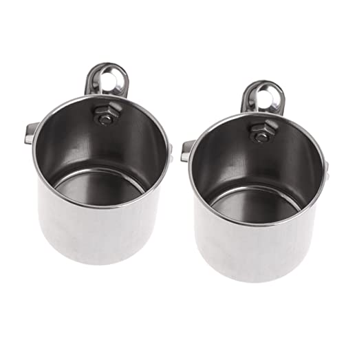 SUPVOX 2 Stück Edelstahl Futterspender Langlebig Wasserdichter Vogelnapf für Papageien und Kleine Vögel Vogelkäfig Zubehör Stabile Futterschale SUPVOX 2 Stück Edelstahl Futterspender Langlebig Wasserdichter Vogelnapf für Papageien und Kleine Vögel Vogelkäfig Zubehör Stabile Futterschale von Supvox