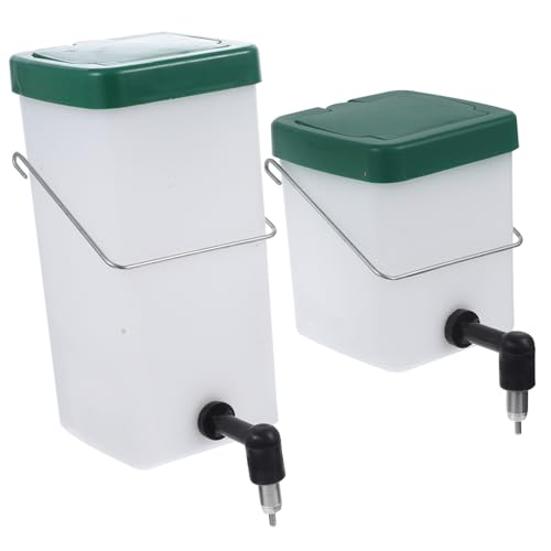 SUPVOX 2 Stück Hängende Kaninchen Trinkflasche Bpa frei mit Edelstahl Auslauf Leckagesicher und robust für Meerschweinchen und Nager Käfig Wasserspender von Supvox