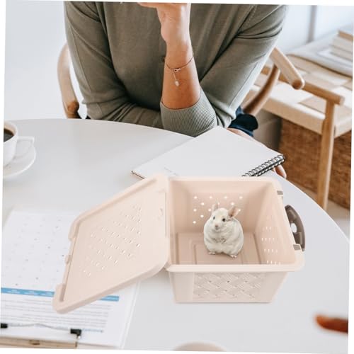 SUPVOX 2 Stück Hamster Transportbox Kunststoff Atmungsaktiv Kleintier Behälter Robust Tragbar für Kleine Haustiere Wie Hamster Geeignet von Supvox