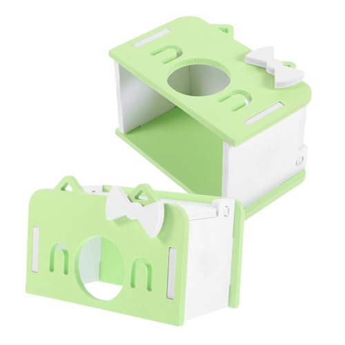 SUPVOX 2 Stück Hamster Versteck Kleintier Haus aus Grünem Kleines Meerschweinchen Versteck und Kuschelhöhle für Zwerghamster Mäuse zum Verstecken und Ausruhen SUPVOX 2 Stück Hamster Versteck Kleintier Haus aus Grünem Kleines Meerschweinchen Versteck und Kuschelhöhle für Zwerghamster Mäuse zum Verstecken und Ausruhen von Supvox