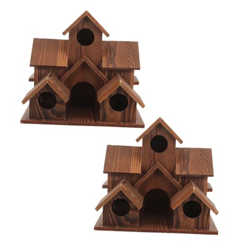 SUPVOX 2 Stück Holz Vogelhäuser aus Natürlichem Holz Rustikaler Stil Wetterfestes Nistkasten für Garten und Terrasse zum Aufhängen im Außenbereich Dekoratives Vogelhaus für Vögel SUPVOX 2 Stück Holz Vogelhäuser aus Natürlichem Holz Rustikaler Stil Wetterfestes Nistkasten für Garten und Terrasse zum Aufhängen im Außenbereich Dekoratives Vogelhaus für Vögel von Supvox