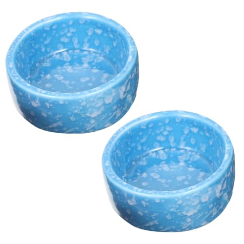 SUPVOX 2 Stück Keramik Futter und Wassernapf für Kleintiere Teiliges rutschfest Kompakte Glatte Oberfläche für Hamster Kaninchen Meerschweinchen und Chinchillas Haustierfreundlich von Supvox