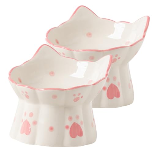SUPVOX 2 Stück Keramik Katzennapf mit Erhöhtem Design und Katzenohren Teiliges Ergonomischer für Katzen und Kleine Hunde rutschfest Leicht zu Reinigen gegen Schnurrhaarmüdigkeit und SUPVOX 2 Stück Keramik Katzennapf mit Erhöhtem Design und Katzenohren Teiliges Ergonomischer für Katzen und Kleine Hunde rutschfest Leicht zu Reinigen gegen Schnurrhaarmüdigkeit und von Supvox