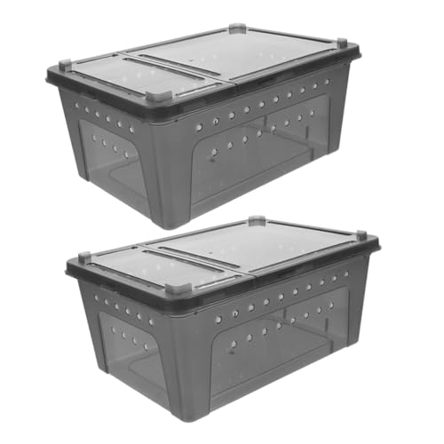 SUPVOX 2 Stück Kleine Terrarien aus Transparentem Kunststoff Belüftet und Tragbar Reptilien Aufzuchtbox mit Futteröffnung Geeignet für Spinnen Skorpione Echsen und Kleine Reptilien SUPVOX 2 Stück Kleine Terrarien aus Transparentem Kunststoff Belüftet und Tragbar Reptilien Aufzuchtbox mit Futteröffnung Geeignet für Spinnen Skorpione Echsen und Kleine Reptilien von Supvox