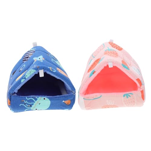 Supvox 2 Stück Kleintier Kleines Hamsterbett Chinchilla Haus Leichtes Haustier Schlafnest Waschbar Multifunktionales Versteck für Hamster Rennmäuse Meerschweinchen Supvox 2 Stück Kleintier Kleines Hamsterbett Chinchilla Haus Leichtes Haustier Schlafnest Waschbar Multifunktionales Versteck für Hamster Rennmäuse Meerschweinchen von Supvox
