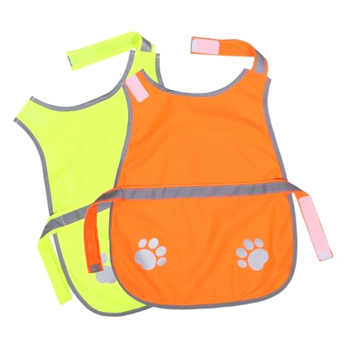 SUPVOX 2 Stück Reflektierende Hundesicherheitsweste Fluoreszierende Outdoor-Jacke mit Atmungsaktivem Wasserabweisendem Material für Kleine Hunde Erhöhte Sichtbarkeit bei Nacht für von Supvox
