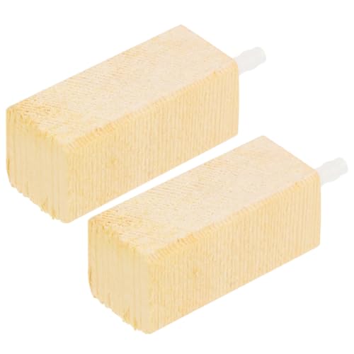 SUPVOX 2 Stück Teiliges Aquarium Luftstein aus Holz Sauerstoffblasen für Süß und Kompakter Protein Skimmer Bubbler für Fischbecken Hydroponik und Umwälzsysteme von Supvox