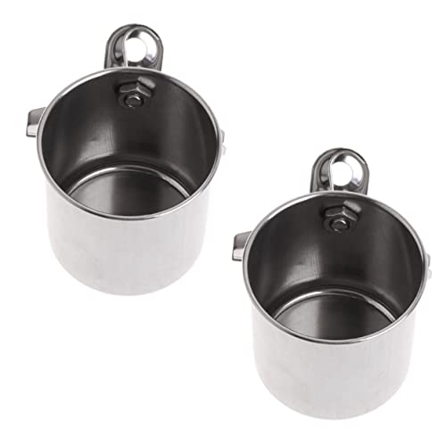 SUPVOX 2 Stück Teiliges Edelstahl Futter Wassernapf Langlebig rutschfest Leicht zu Reinigen Großer Futterhalter für Papageien und Kleine Vögel für Vogelkäfig und Käfig SUPVOX 2 Stück Teiliges Edelstahl Futter Wassernapf Langlebig rutschfest Leicht zu Reinigen Großer Futterhalter für Papageien und Kleine Vögel für Vogelkäfig und Käfig von Supvox