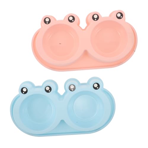 SUPVOX 2 Stück Teiliges Frosch-Design Doppelnapf Katze und Hund Erhöhter Rutschfester mit Wassersperre für Trocken Nassfutter Stabiler Futter Wassernapf SUPVOX 2 Stück Teiliges Frosch-Design Doppelnapf Katze und Hund Erhöhter Rutschfester mit Wassersperre für Trocken Nassfutter Stabiler Futter Wassernapf von Supvox
