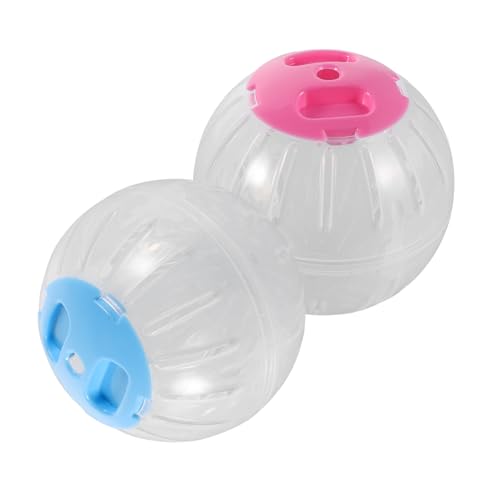 SUPVOX 2 Stück Teiliges Hamster laufrad aus Transparentem Robustem Kunststoff Geräumiges Kleintier Hamster und Meerschweinchen Leicht zu Reinigen Fitness Übungsball für Käfigzubehör von Supvox
