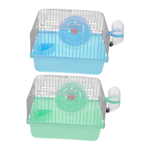SUPVOX 2 Stück Teiliges Hamsterkäfig Tragegriff Stabilem Kunststoff Eisendrahtrahmen Inkl Trinkflasche und Laufrad Tragbarer Kleintiertransportkäfig für Hamster Mäuse und Kleine Haustiere SUPVOX 2 Stück Teiliges Hamsterkäfig Tragegriff Stabilem Kunststoff Eisendrahtrahmen Inkl Trinkflasche und Laufrad Tragbarer Kleintiertransportkäfig für Hamster Mäuse und Kleine Haustiere von Supvox