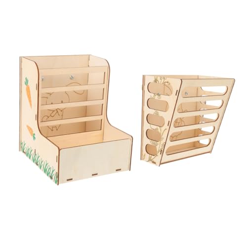 SUPVOX 2 Stück Teiliges Kaninchen zubehör Holzhalter Futterspender mit Heuraufe und Napf Verschleißfest Praktisch für Nagerkäfig Hält Futter Sauber und Ordentlich Geeignet für Hasen und SUPVOX 2 Stück Teiliges Kaninchen zubehör Holzhalter Futterspender mit Heuraufe und Napf Verschleißfest Praktisch für Nagerkäfig Hält Futter Sauber und Ordentlich Geeignet für Hasen und von Supvox