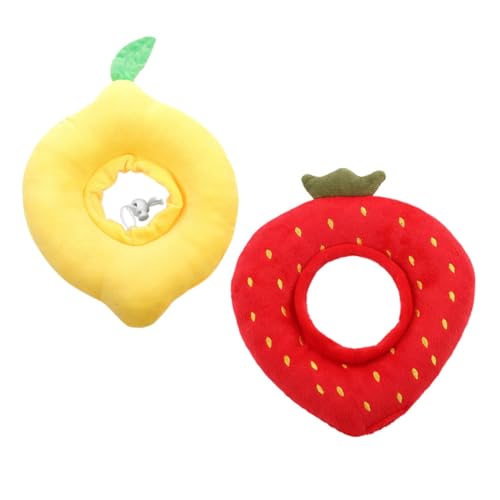 SUPVOX 2 Stück Verstellbarer Katzenhalskragen S mit Erdbeer Zitronenmotiv Weicher Leichter Schutzkragen zur Wundheilung und Kratzschutz für Katzen nach Operation SUPVOX 2 Stück Verstellbarer Katzenhalskragen S mit Erdbeer Zitronenmotiv Weicher Leichter Schutzkragen zur Wundheilung und Kratzschutz für Katzen nach Operation von Supvox