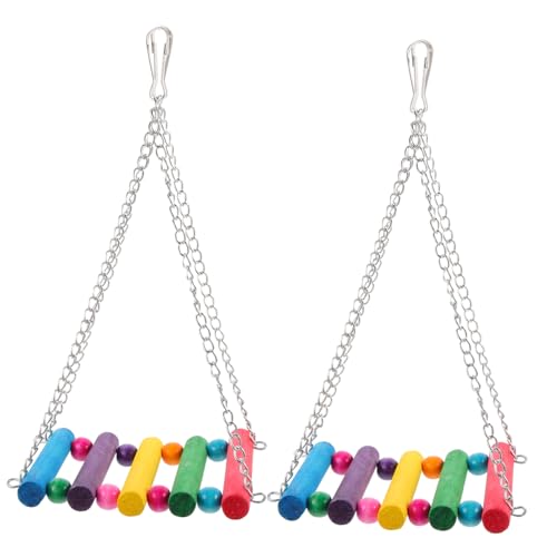 SUPVOX 2 Stück Vogelspielzeug Papageienspielzeug Holzschaukel für Käfig Hängespielzeug Robust Langlebig für Wellensittiche Nymphensittiche und Kleine Vögel Zuhause SUPVOX 2 Stück Vogelspielzeug Papageienspielzeug Holzschaukel für Käfig Hängespielzeug Robust Langlebig für Wellensittiche Nymphensittiche und Kleine Vögel Zuhause von Supvox