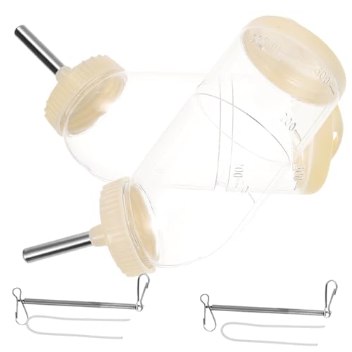 SUPVOX 2 Stück Wasserspender für Kleintiere Hamster und Kaninchen Trinkflasche mit Stabilem Aufhänge Design Auslaufsicherer Wasserspender für Kleine Haustiere Hygienisch und Praktisch von Supvox