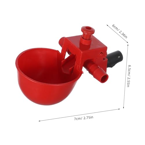 SUPVOX 20 Stück Teiliges Geflügel Trinkschalen mit Einstellbarem Wasservolumen Automatische Tränke für Hühner Tauben Wachteln Robuste Rote Kunststoffschalen für Zufällige Zufällige Farbe von Supvox