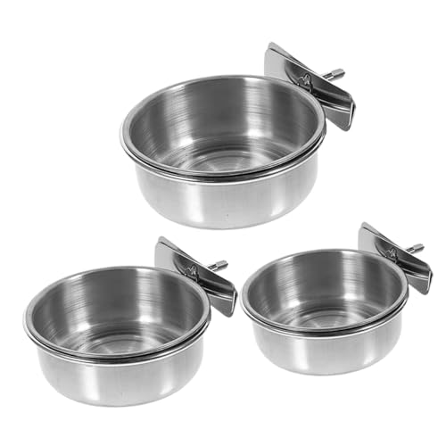 SUPVOX 3 Stück Edelstahl Vogel futternäpfe Hängende Papagei Futter Wasserschalen für Käfige Große Kapazität Rostfrei Einfach zu Befestigen Geeignet für Nymphensittiche und Wellensittiche SUPVOX 3 Stück Edelstahl Vogel futternäpfe Hängende Papagei Futter Wasserschalen für Käfige Große Kapazität Rostfrei Einfach zu Befestigen Geeignet für Nymphensittiche und Wellensittiche von Supvox