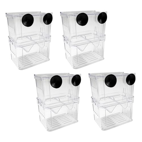 SUPVOX 4 Stück Fisch Aufzuchtbecken Aquarium Doppelwandige Zuchtbox mit Saugnäpfen Transparente Inkubationsbox für Fischbrut Platzsparend Leicht zu Reinigen für Betta Garnelen Jungfische SUPVOX 4 Stück Fisch Aufzuchtbecken Aquarium Doppelwandige Zuchtbox mit Saugnäpfen Transparente Inkubationsbox für Fischbrut Platzsparend Leicht zu Reinigen für Betta Garnelen Jungfische von Supvox