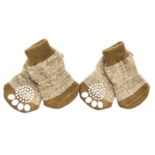 SUPVOX 4 Stück Hundesocken aus Baumwolle Antirutsch Pfoten Schutzsocken für Hunde für Drinnen und Draußen Schützt die Pfoten vor Verletzungen SUPVOX 4 Stück Hundesocken aus Baumwolle Antirutsch Pfoten Schutzsocken für Hunde für Drinnen und Draußen Schützt die Pfoten vor Verletzungen von Supvox
