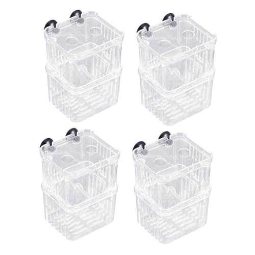 SUPVOX 4 Stück Teiliges Aquarium Fischbrüter Doppellagiger Schwimmender Zuchtbox Transparentes Aufzuchtbecken für Guppys Betta Garnelen und Clownfische mit Saugnapf für Sichere SUPVOX 4 Stück Teiliges Aquarium Fischbrüter Doppellagiger Schwimmender Zuchtbox Transparentes Aufzuchtbecken für Guppys Betta Garnelen und Clownfische mit Saugnapf für Sichere von Supvox