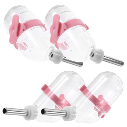 SUPVOX 4 Stück Trinkflaschen für Kleintiere Automatischer Hängender Wasserspender mit Auslaufsicherem Dichtungsring Geeignet für Hamster Meerschweinchen und Kleine Haustiere von Supvox