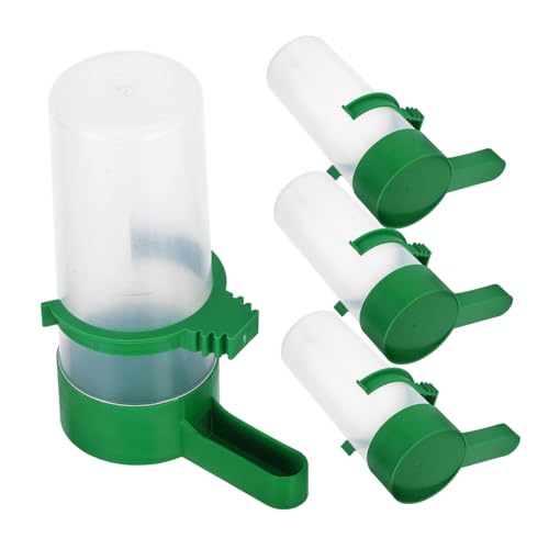 SUPVOX 4 Stück Vogeltränke Wasserspender Papageienfutterspender Vogelkäfig Automatischer Vogelfutterspender Für Käfig Kükenfutterspender Und Kit Taubenwasserfutterspender Für von Supvox
