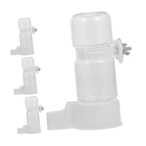 SUPVOX 4 Stück Vogeltrinker Wasserspender Für Vogelfutter Vogelwasserflasche Für Käfig Wasserspender Für Wildvögel Wasserspender Für Vögel Futterstelle Für Wasservögel Abs Weiß von Supvox