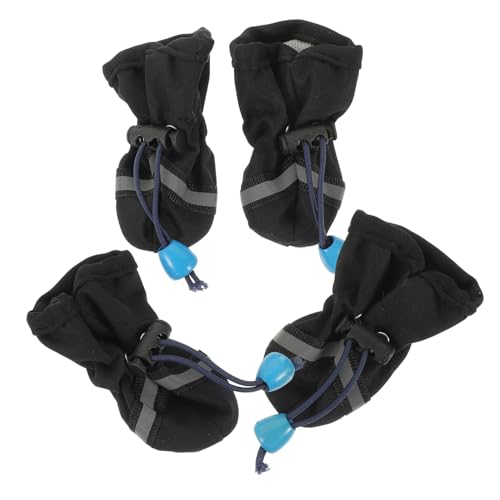 SUPVOX 4 Stück rutschfeste wasserdichte Hundeschuhe Atmungsaktive Outdoor Pfotenschutz Stiefel für Kleine und Mittlere Hunde Bequeme Schutzschuhe für Drinnen und Draußen Zufällige Farbe von Supvox