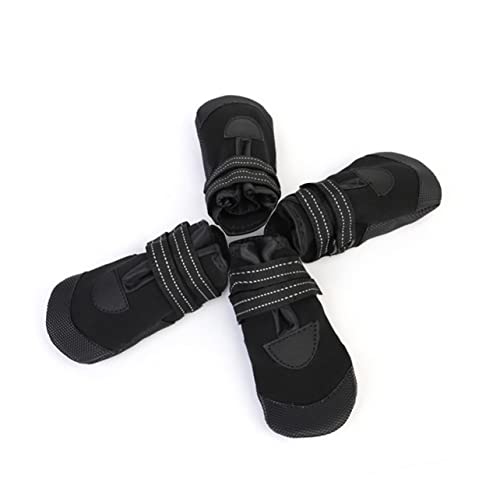 SUPVOX 4 Stück wasserdichte Warme Hundeschuhe aus Neoprenstoff mit Rutschfester Sohle und Reflektierendem Verstellbar für Kleine Hunde im Winter Pfotenschutz bei EIS von Supvox