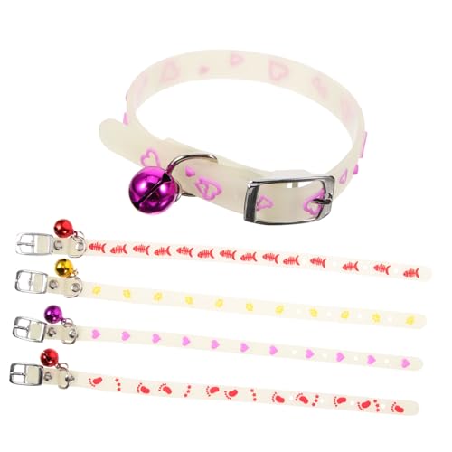 SUPVOX 5 Stück Leuchtendes Flexibles Hundehalsband für Draußen Fluoreszierendes Verstellbares Anti Verlust Halsband für und Welpen Komfortabel Langlebig mit Dekorativem Zufällige Farbe von Supvox